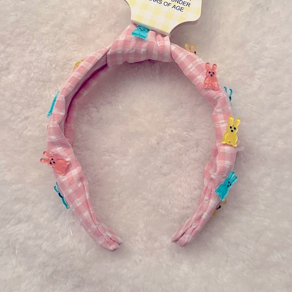 Piper K Easter Bunny Gingham Headband New With Tags - Picture 1 of 3